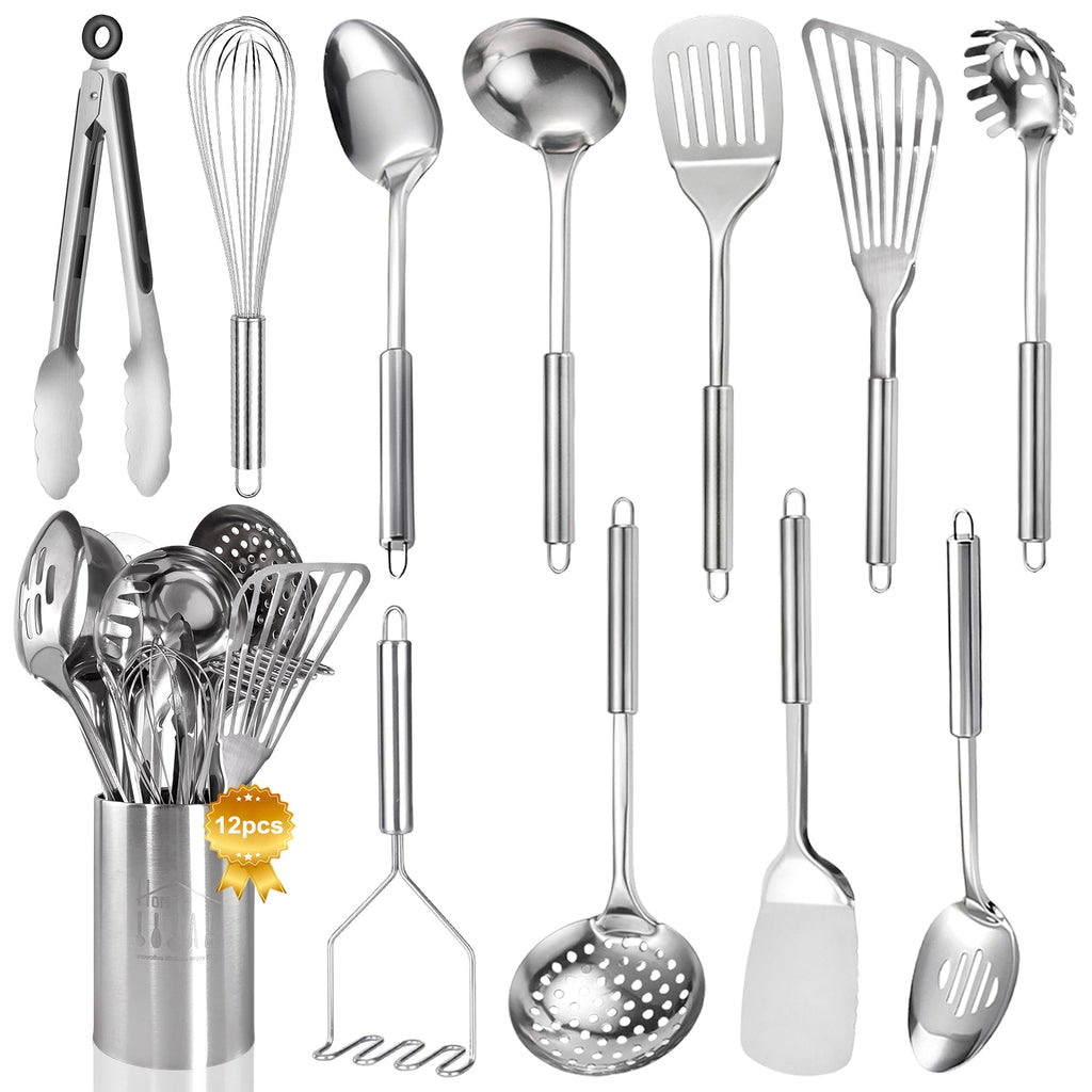 12 PCS Stainless Steel Kitchen Utensils Set