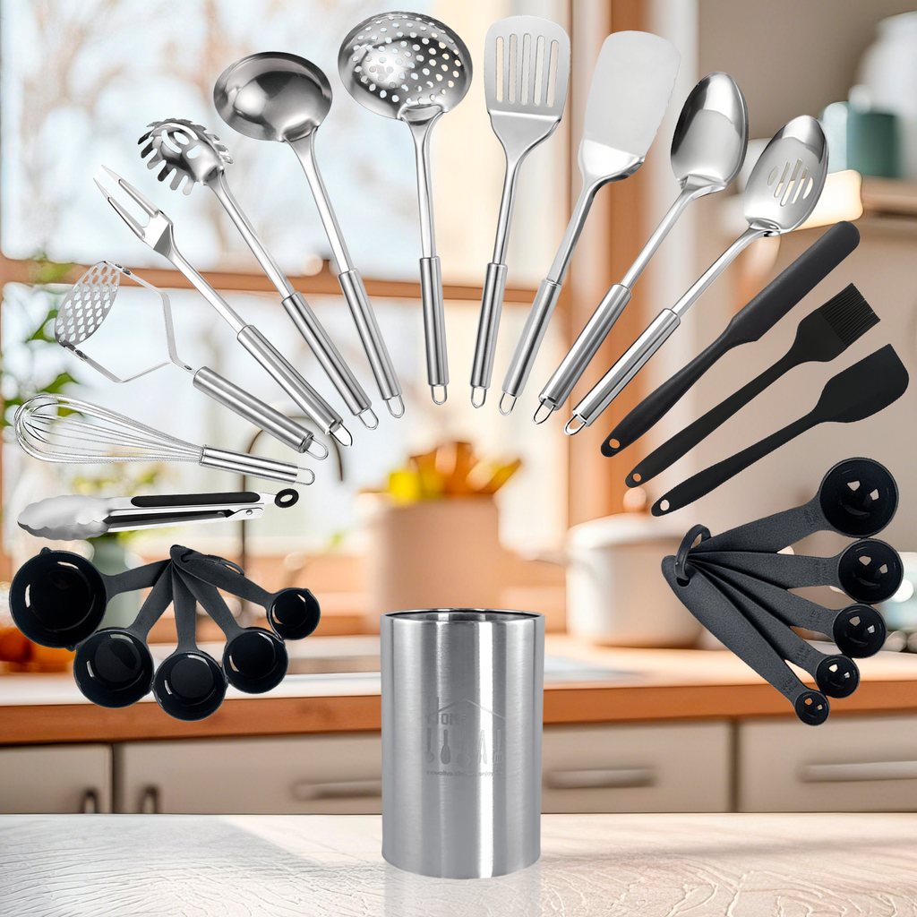 25 PCS Metal Cooking Utensils Set