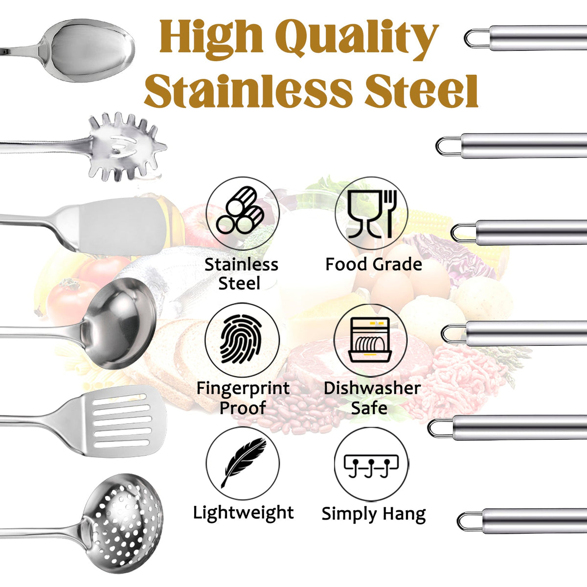 25 PCS Metal Cooking Utensils Set