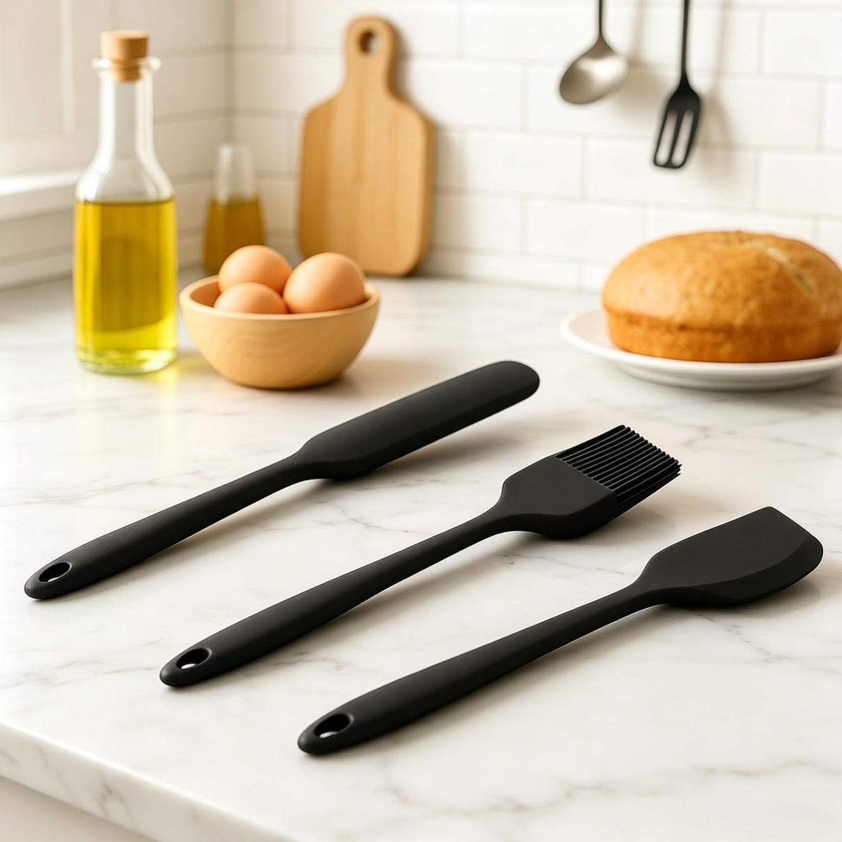 Silicone Cooking Utensils Set, 9Pcs Kitchen Utensil Set with Stainless Steel Handle, Heat-Resistant Silicone Utensils for Cooking, Non-Stick Spatula Set with Spoons, Turners, Ladle (Gold)