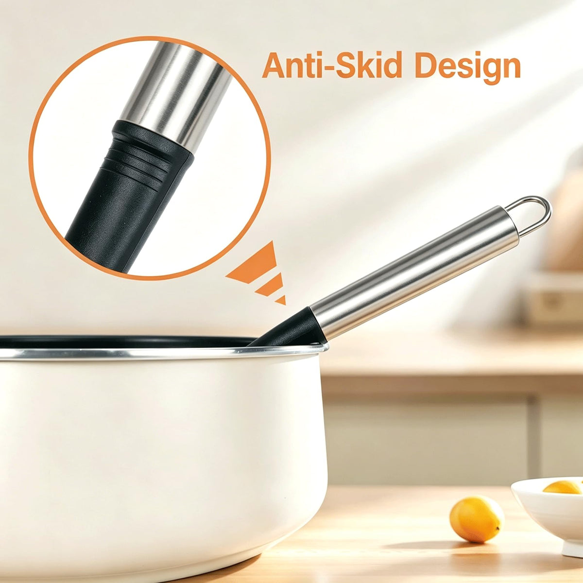 4PCS Silicone Spatula Spoon Set, Large Silicone Cooking Utensils Set with Stainless Steel Handle, Heat Resistant Cooking Spatula Set, Nonstick Solid and Slotted Turners, Serving Spoon (Black Silver)