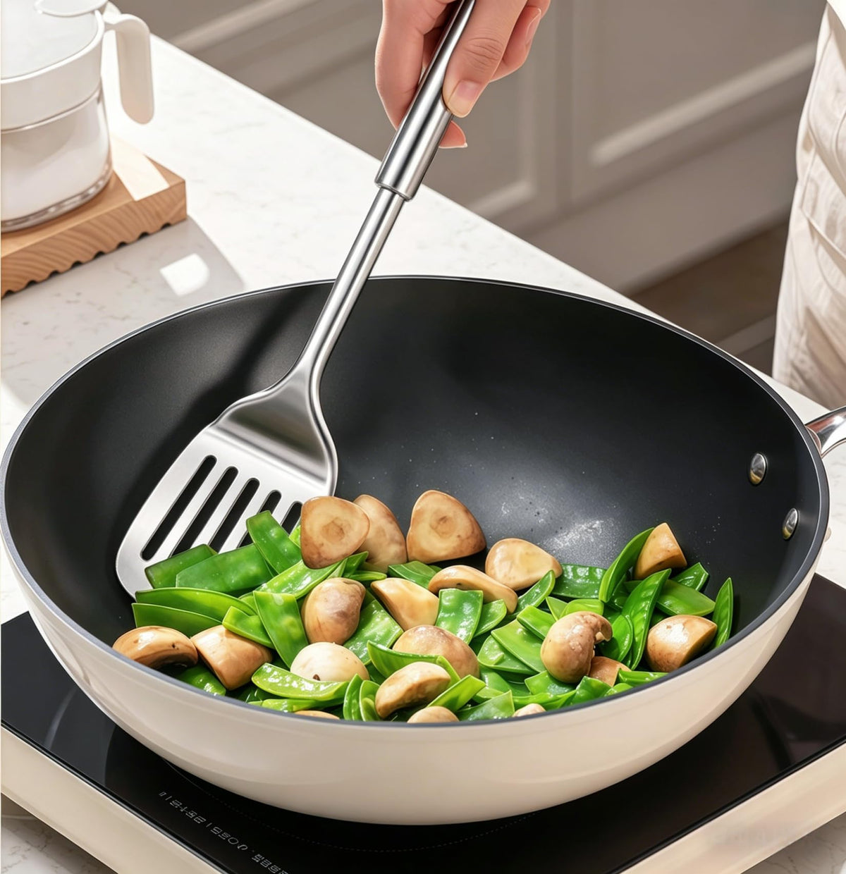 Cooking Utensils Set 11pcs - Stainless Steel Kitchen Utensils Set with Holder, Heat Resistant Kitchen Utensils Sets for Cooking with Turners, Potato Masher, Skimmer, Spoons, Ladle, Tongs, Whisk