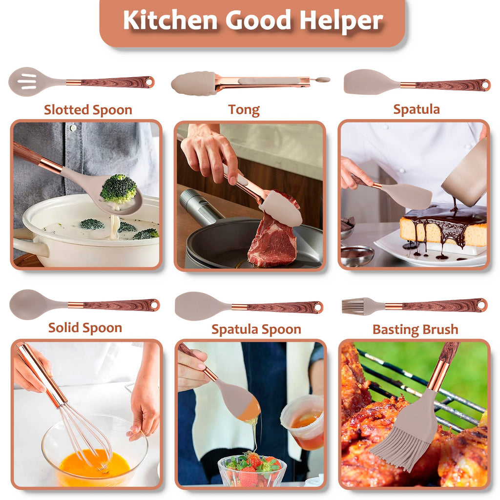24 PCS Silicone Cooking Utensils Set