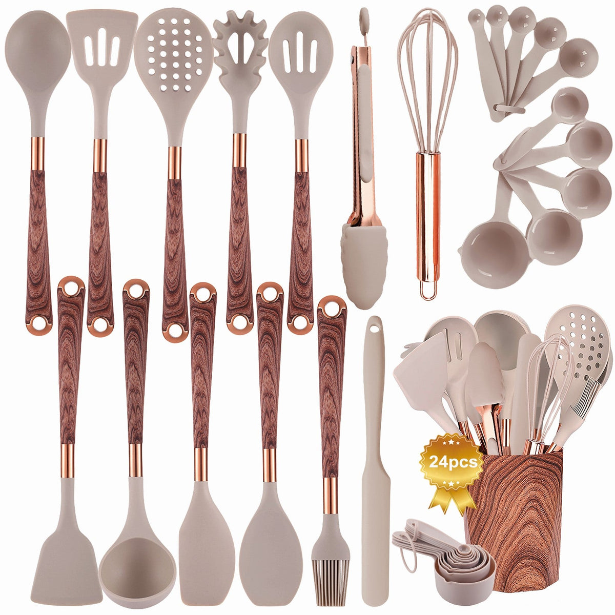 24 PCS Silicone Cooking Utensils Set