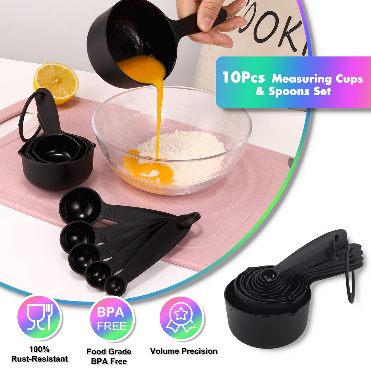 17pcs Titanium Silicone Cooking Utensils Set with Holder