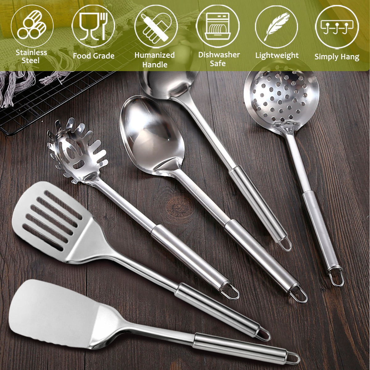 12 PCS Stainless Steel Kitchen Utensils Set