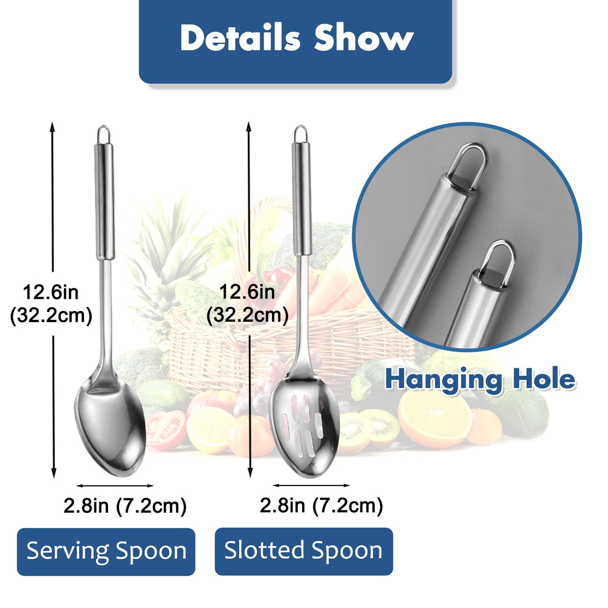 2 PCS Stainless Steel Cooking Utensils Set